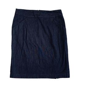 Loft Blue Denim Mini Pencil Skirt| Size 8